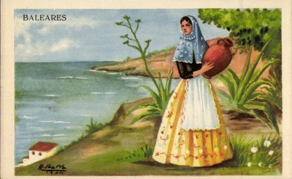 Artista TP Baleares, mujer con traje tradicional