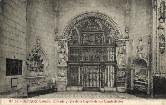 Burgos, Castilla y León, Catedral, Entrada, Reja de la Capilla de los Condestables
