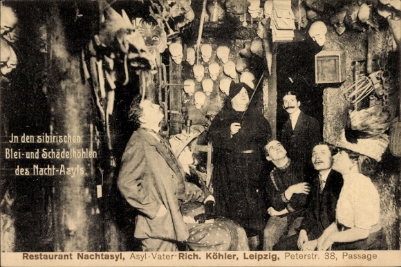 TP Leipzig en Sajonia, Restaurante Nachtasyl, En las cuevas de plomo y calaveras de Siberia