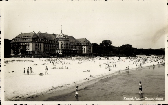 TP Sopot Gdańsk Zoppot Danzig, playa, gente, Plaza Grand Hotel