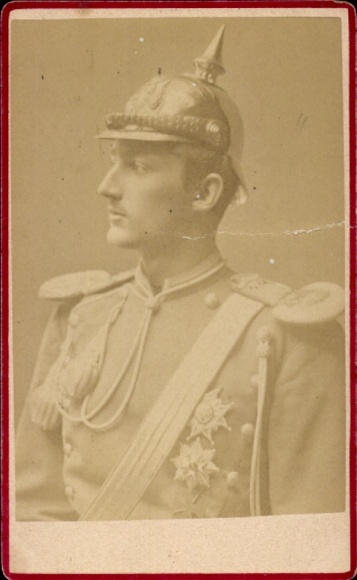 CdV Príncipe Carlos de Suecia, retrato en uniforme