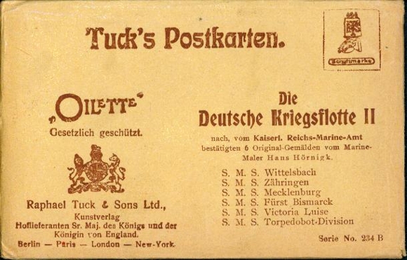 6 postales de artistas en un sobre: La Marina Alemana II de Hans Hörnigk