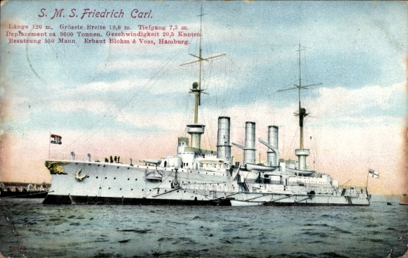 Buque de guerra alemán SMS Friedrich Carl, Armada Imperial