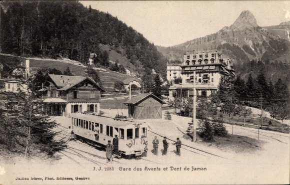 TP Les Avants Montreux Cantón de Vaud, estación de tren, Dent de Jaman