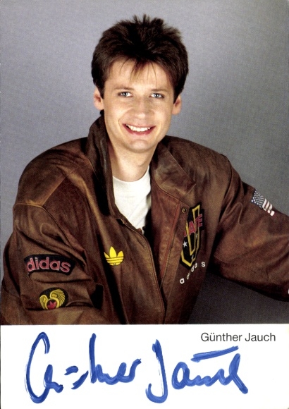 foto del moderador Günther Jauch, retrato, autógrafo