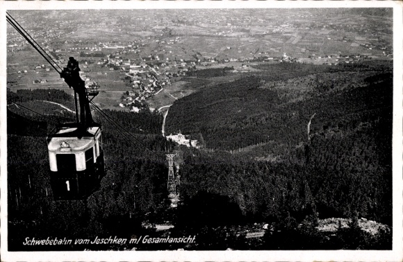 TP Ještěd Jeschken Región Reichenberg, tren colgante, vista general