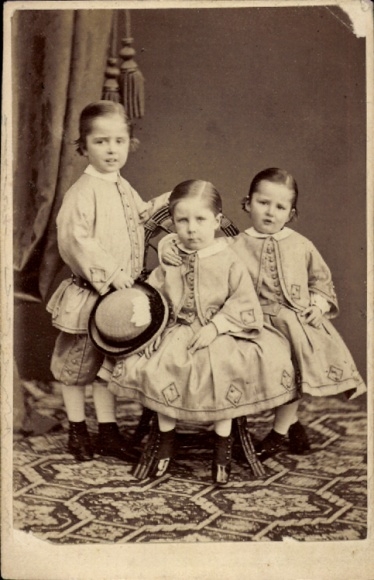 CdV Nobleza sueca, retrato infantil, Gustavo V