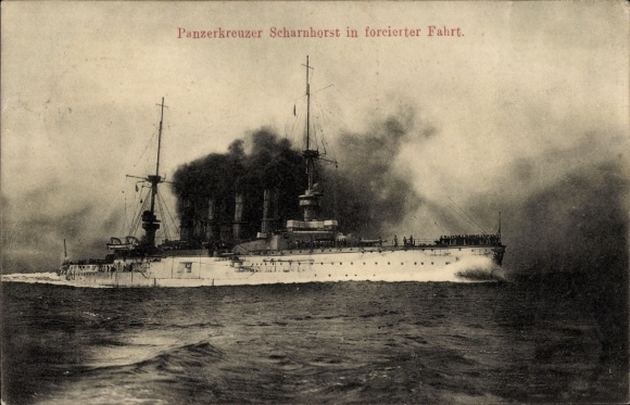 Buque de guerra alemán SMS Scharnhorst, crucero blindado