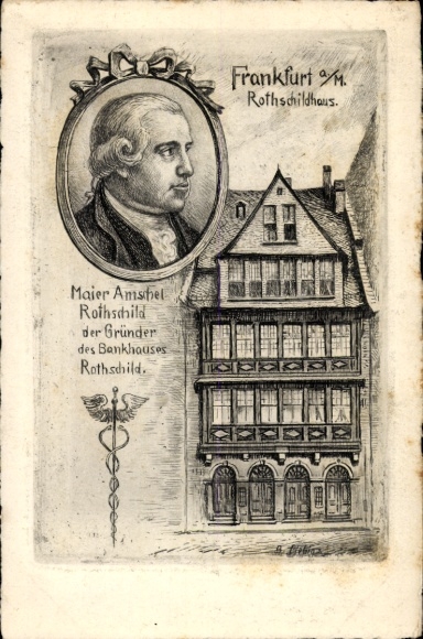 Judaika TP Frankfurt am Main, Rothschildhaus, Börnestrasse 26, founder Maier Amschel Rothschild