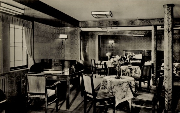 Vapor MS Milwaukee, HAPAG, salón, clase turista