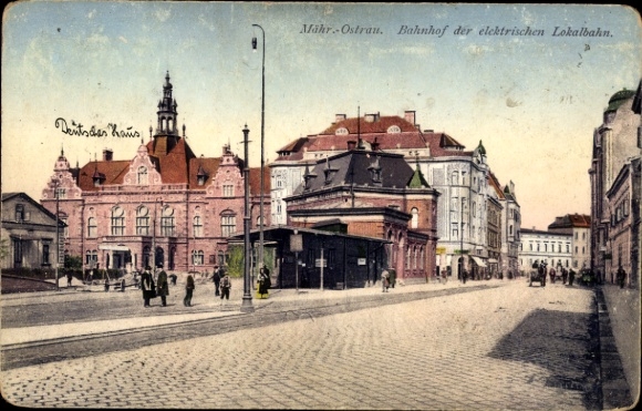 TP Moravská Ostrava Mährisch Ostrau Región Mährisch Silesia, estación del ferrocarril local eléctrico
