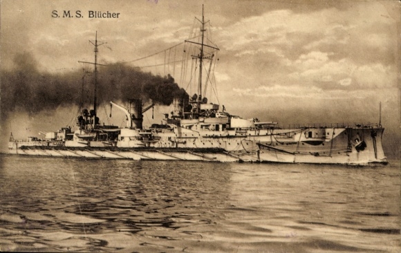 Buque de guerra alemán, SMS Blücher, crucero blindado de la Armada Imperial