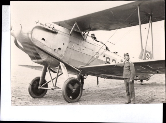 foto Luftwaffe, Kampfflugzeug Heinkel He 45, Aufklärer, Kennung S---