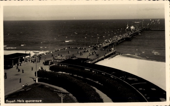 TP Sopot Gdańsk Sopot Gdansk, Molo spacerowe, multitud, mar, muelle