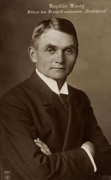 TP Capitán Paul König, comandante del submarino de carga Deutschland, retrato, NPG 5627